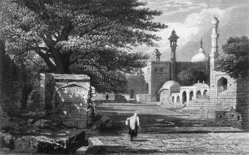 'Aurungzebe's Tomb, Rozah', 1835. Creator: Samuel Prout.
