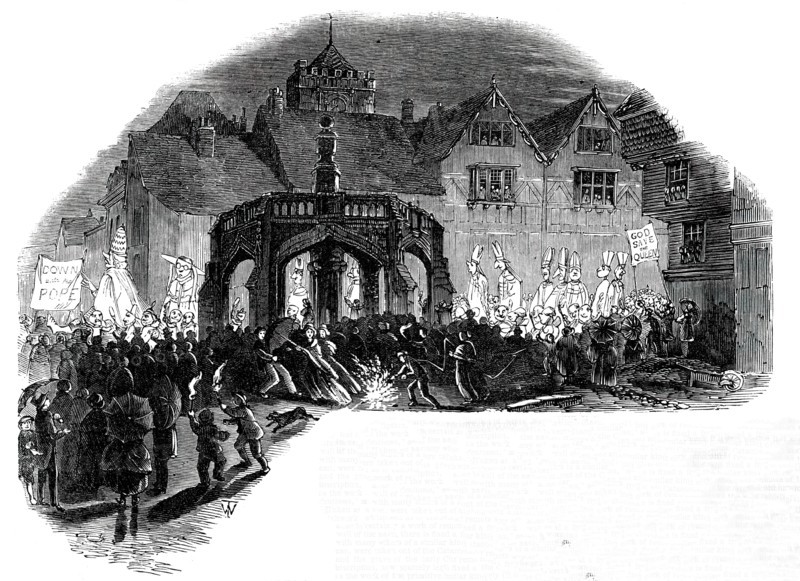 Anti-Papal Demonstration at Salisbury, 1850. Creator: Unknown.