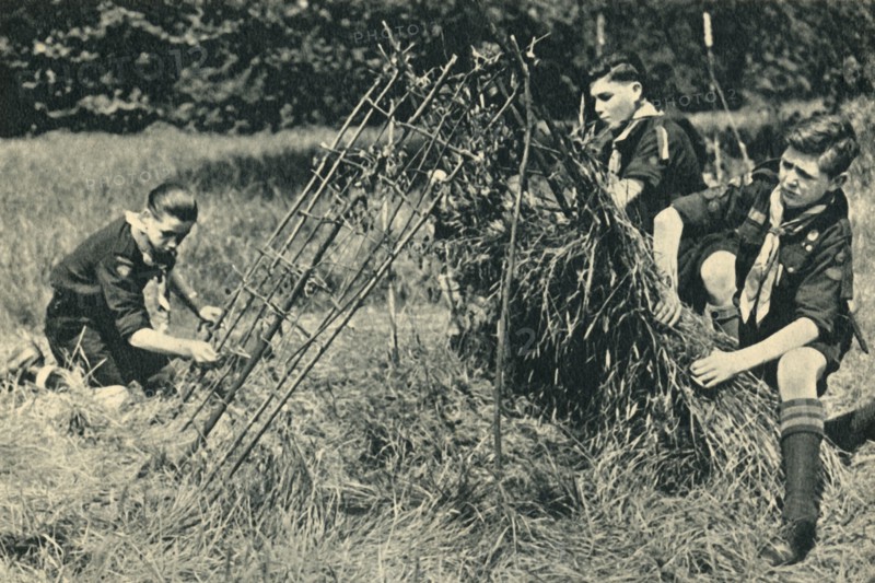 'Scouts Making a Shelter', 1944. Creator: Unknown.