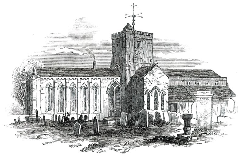 Opening of the Whitehaven and Furness Junction Railway - St. Bees Priory Church, 1850. Creator: Unknown.