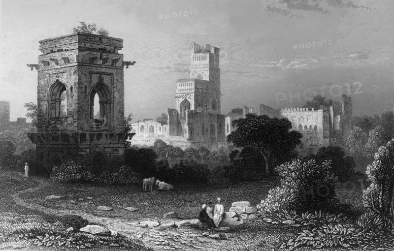 'Palace of the Seven Stories, - Beejapore', 1834. Creator: William Purser.