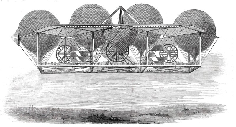 M. Petin's "System of Aerial Navigation", 1850. Creator: Unknown.