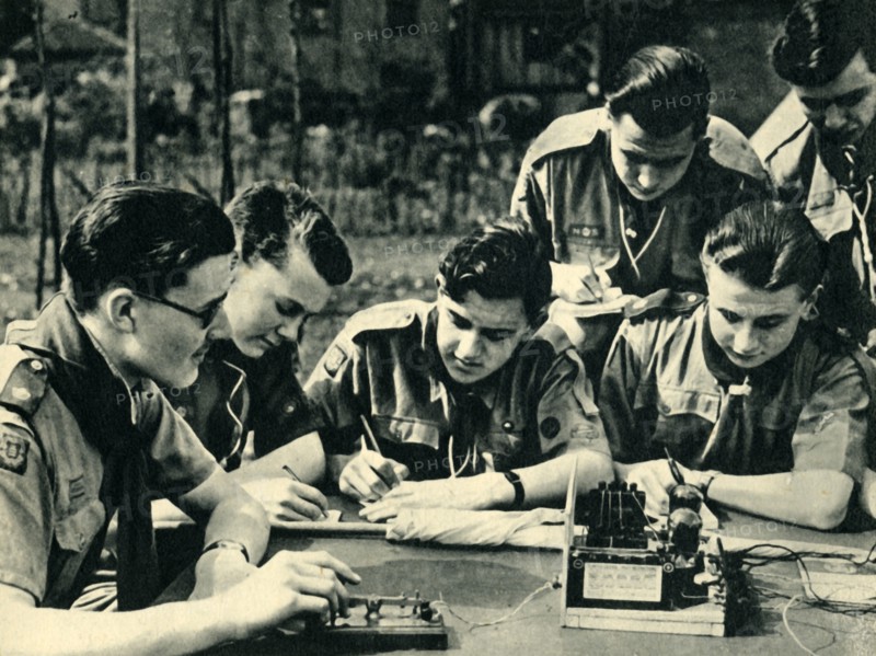 'Practice in Morse Signalling', 1944. Creator: Unknown.