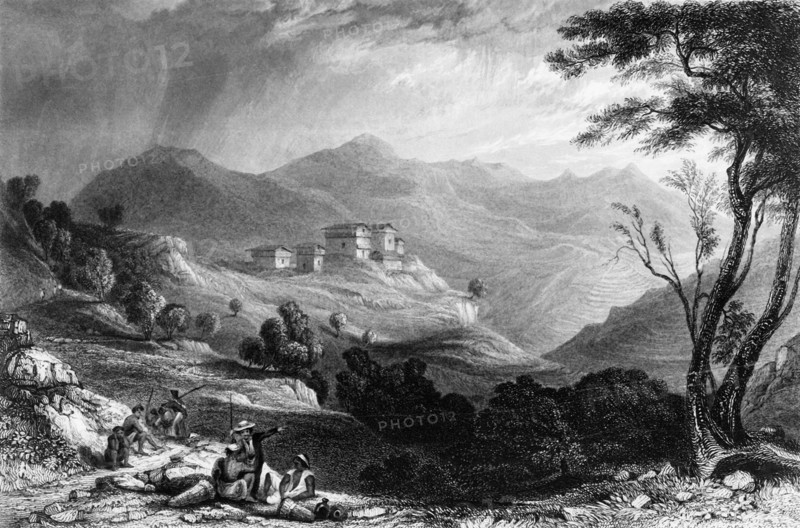 'Village of Naree', 1845. Creator: Unknown.