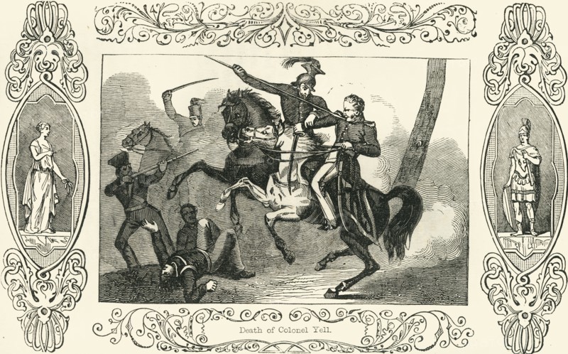 'Death of Colonel Yell', 1849. Creator: Unknown.