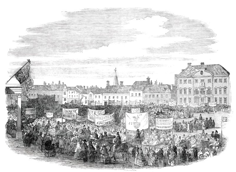 Norfolk Estuary - the Procession in Lynn, 1850. Creator: Unknown.
