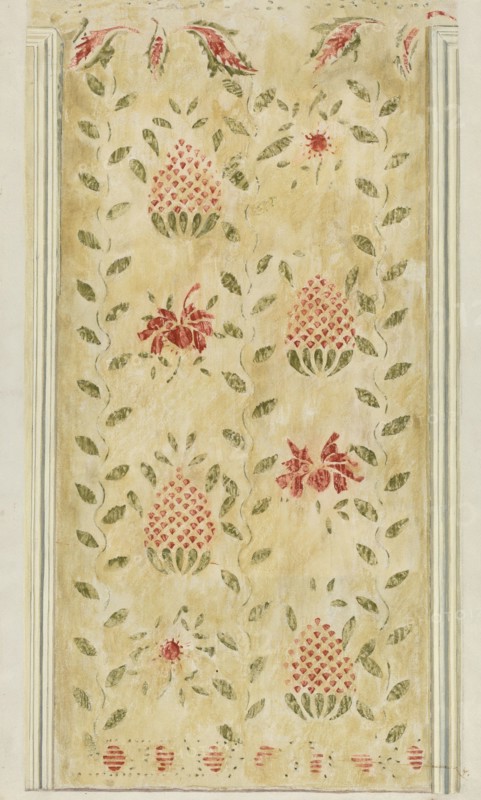Bedroom Stencil, 1935/1942. Creator: Mildred E Bent.