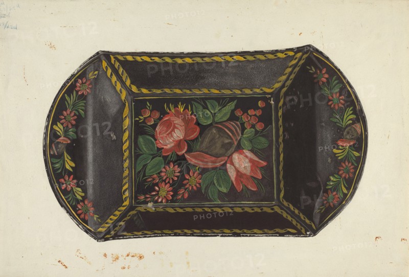 Apple Dish, 1935/1942. Creator: Mildred E Bent.