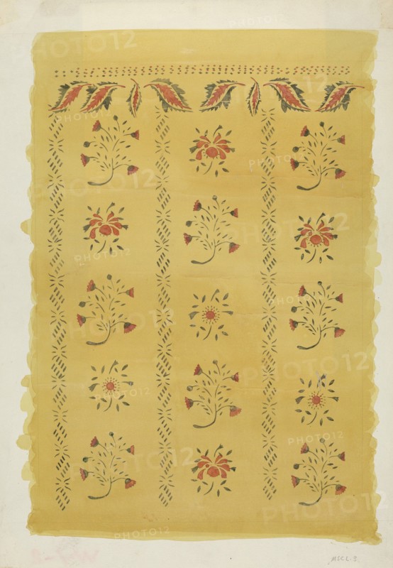 Stencilled Wall, 1935/1942. Creator: Mildred E Bent.