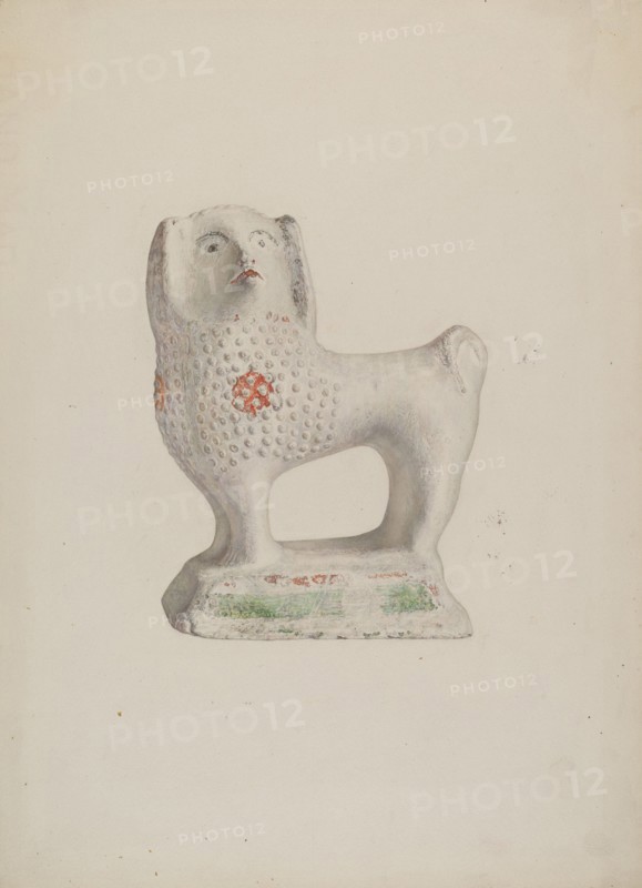 Chalkware Dog, c. 1941. Creator: Sadie Berman.
