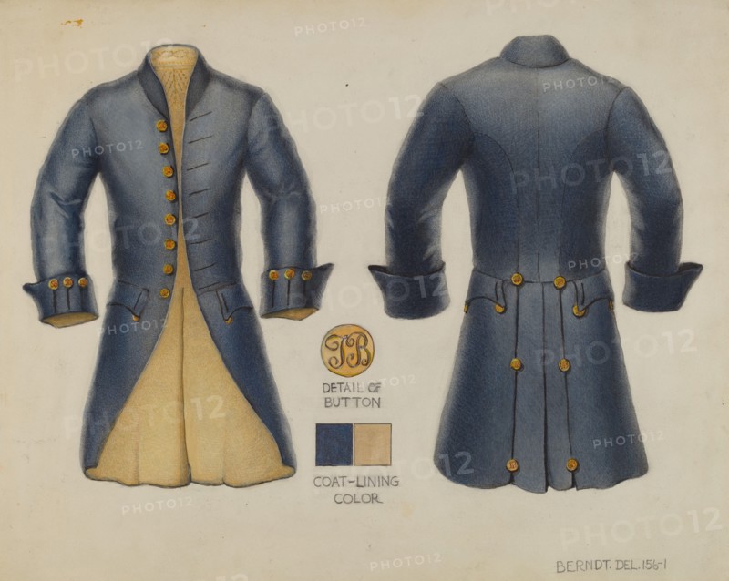 Men's Coat, c. 1936. Creator: B. Berndt.