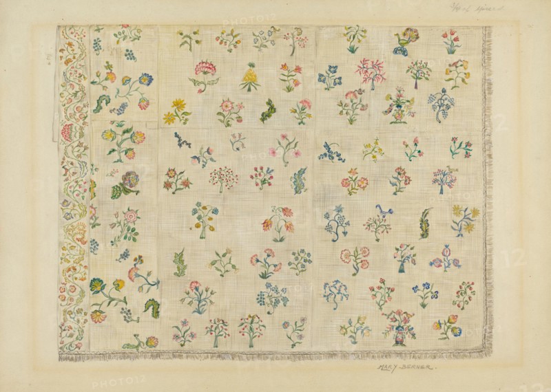 Bedspread, c. 1936. Creator: Mary Berner.