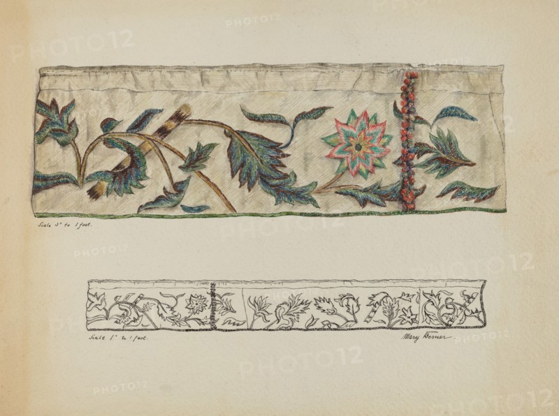 Crewel Embroidery, c. 1936. Creator: Mary Berner.