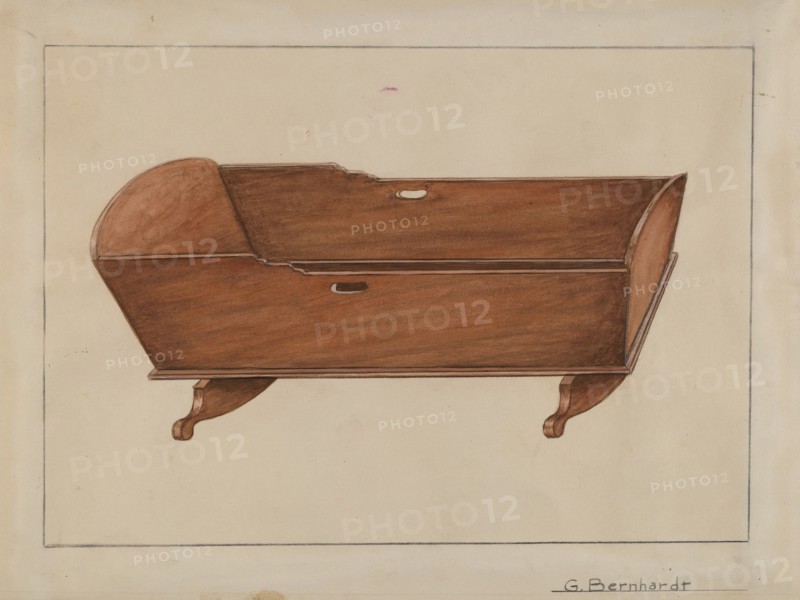 Child's Cradle, c. 1936. Creator: Gerald Bernhardt.