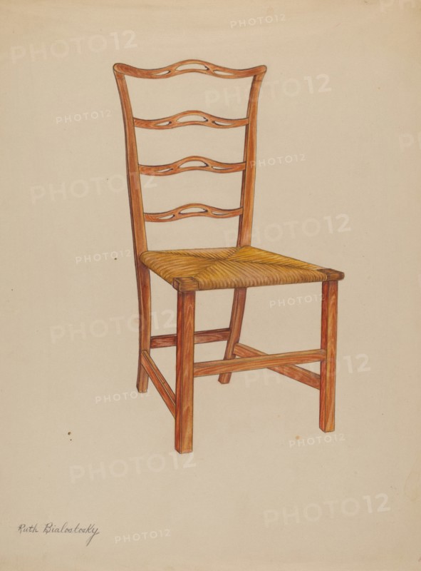 Side Chair (one of a pair), 1937. Creator: Ruth Bialostosky.
