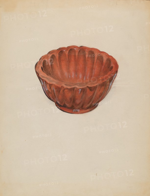Earthenware, Jelly Mold, 1935/1942. Creator: Ruth Bialostosky.