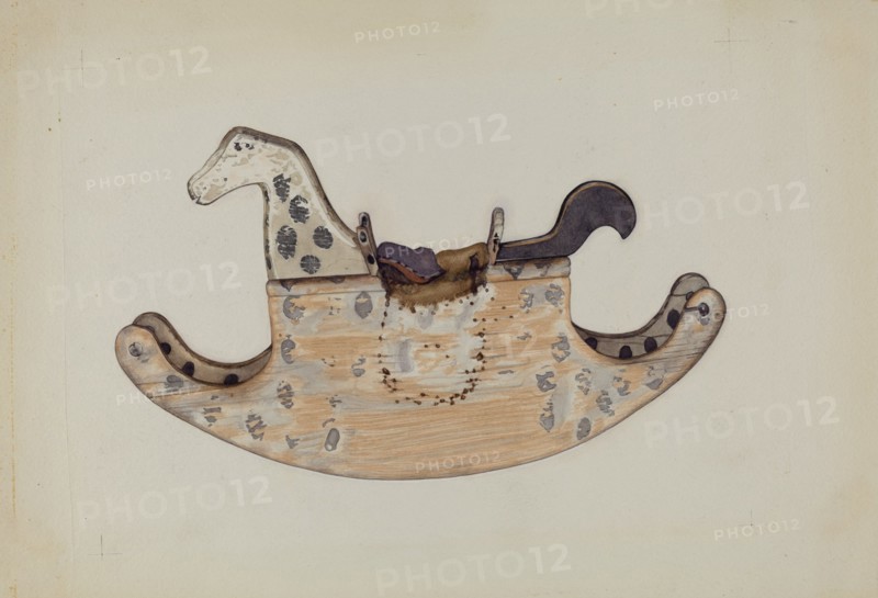Wooden Rocking Horse, c. 1937. Creator: Laura Bilodeau.