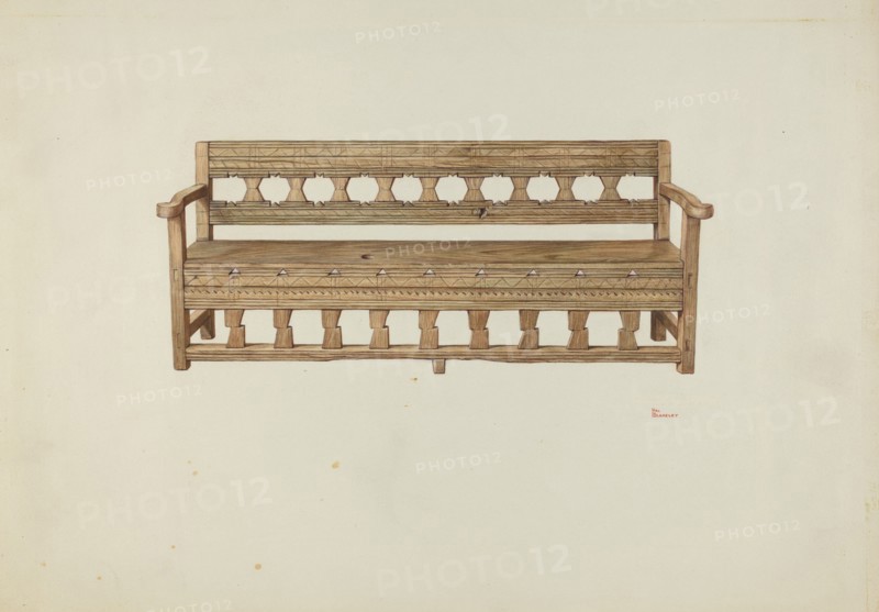 Bench, 1937. Creator: Hal Blakeley.
