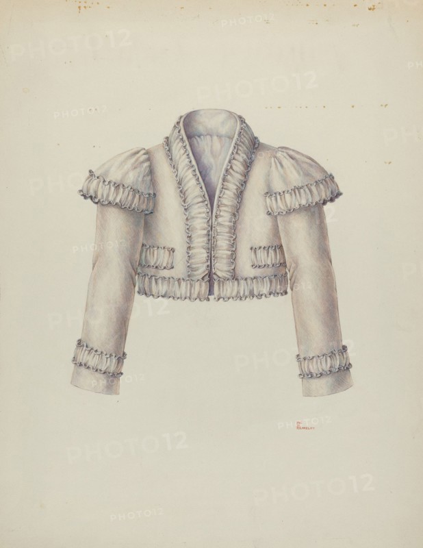Embroidered Bolero Jacket, c. 1940. Creator: Hal Blakeley.