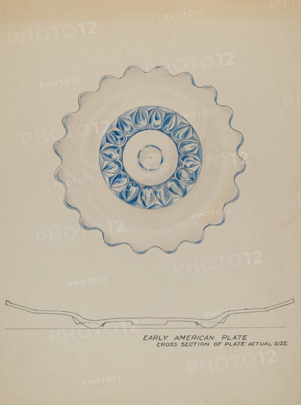 Glass Plate, c. 1936. Creator: Wellington Blewett.