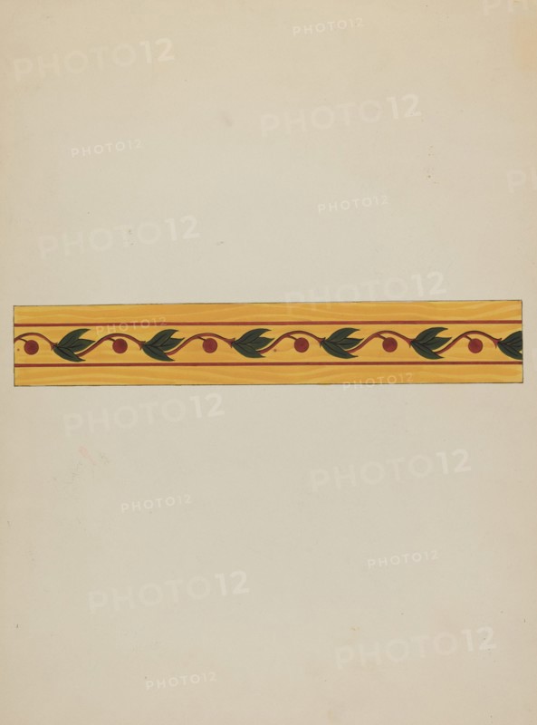 Decorative Panel from Rail Car Interior, c. 1936. Creator: Wellington Blewett.