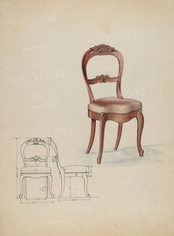 Chair, c. 1936. Creator: Wellington Blewett.