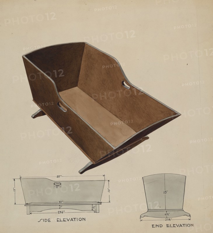 Cradle, c. 1936. Creator: Wellington Blewett.