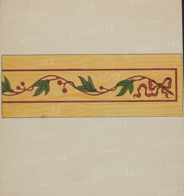 Decorative Panel from Rail Car Interior, c. 1936. Creator: Wellington Blewett.