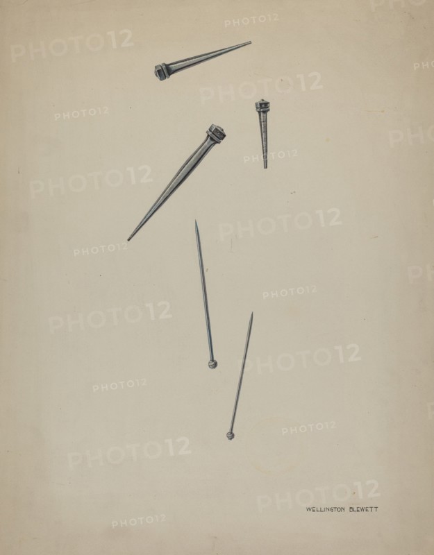 Nails and Pins, c. 1937. Creator: Wellington Blewett.
