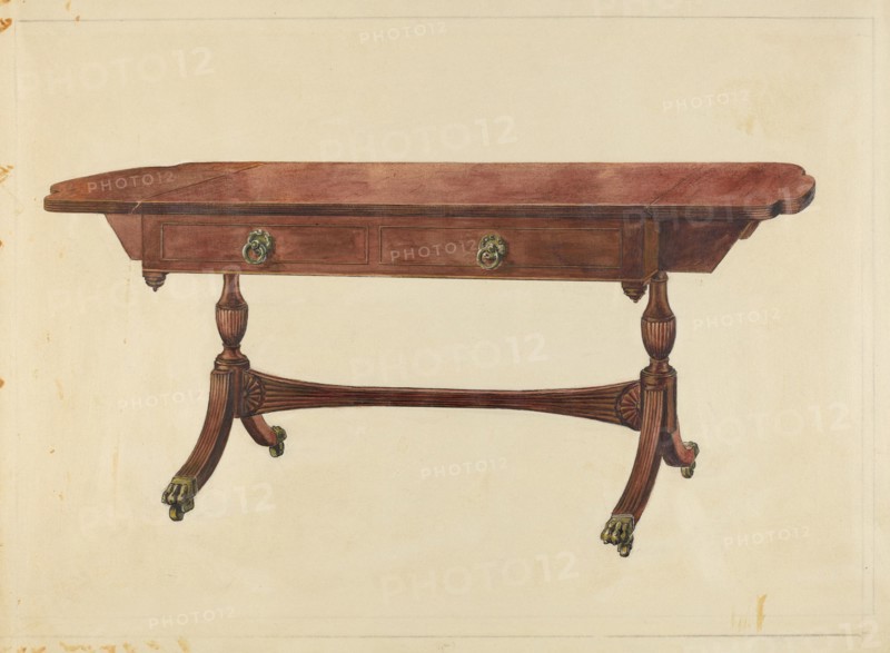 Sofa Table, c. 1939. Creator: Francis Borelli.