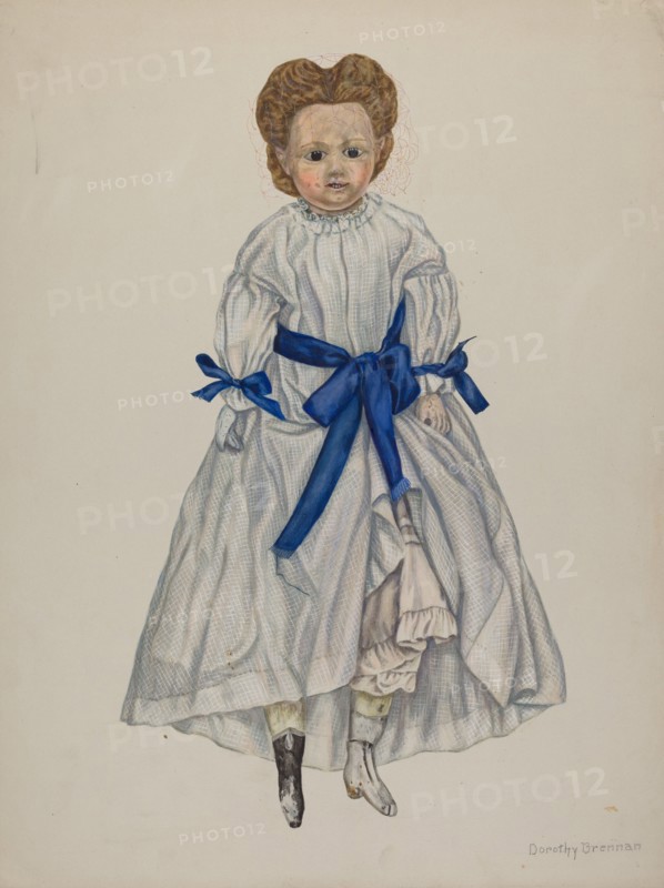 Wax Headed Doll, c. 1937. Creator: Dorothy Brennan.