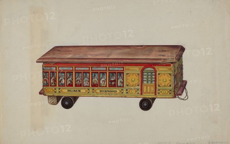 Toy Coach, c. 1939. Creator: Dorothy Brennan.