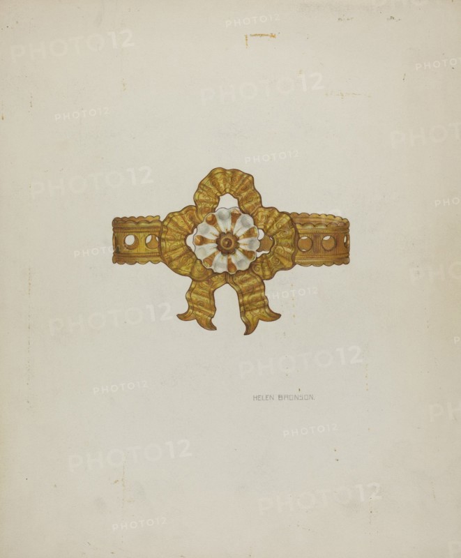 Tie-back, c. 1939. Creator: Helen Bronson.