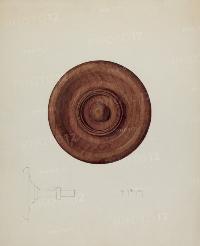 Tie-back, c. 1938. Creator: Helen Bronson.