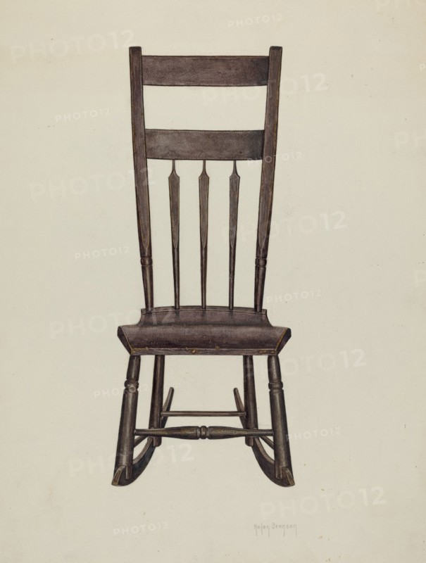 Shaker Nursing Chair, c. 1937. Creator: Helen Bronson.