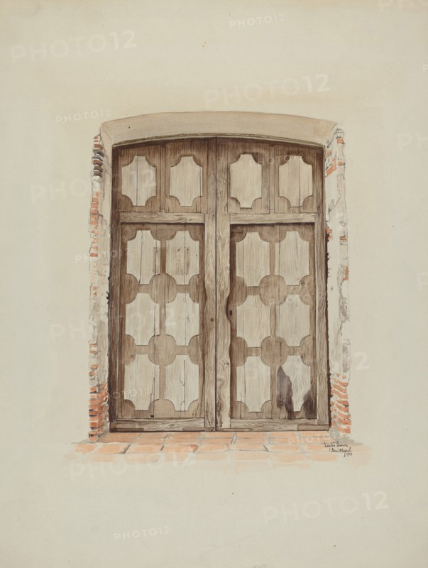 Church Doors, 1937. Creator: Dayton Brown.