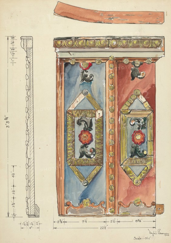 Pulpit - San Buenaventura Mission, 1935/1942. Creator: Dayton Brown.