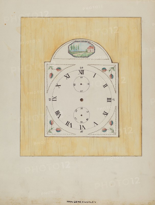 Clock Face, c. 1936. Creator: Ann Gene Buckley.