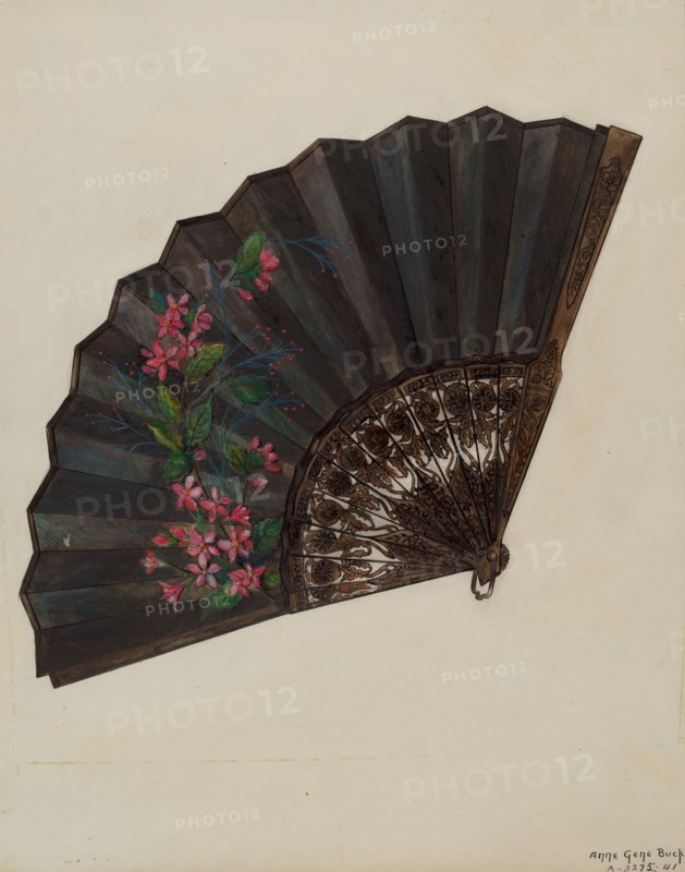 Fan, c. 1937. Creator: Ann Gene Buckley.