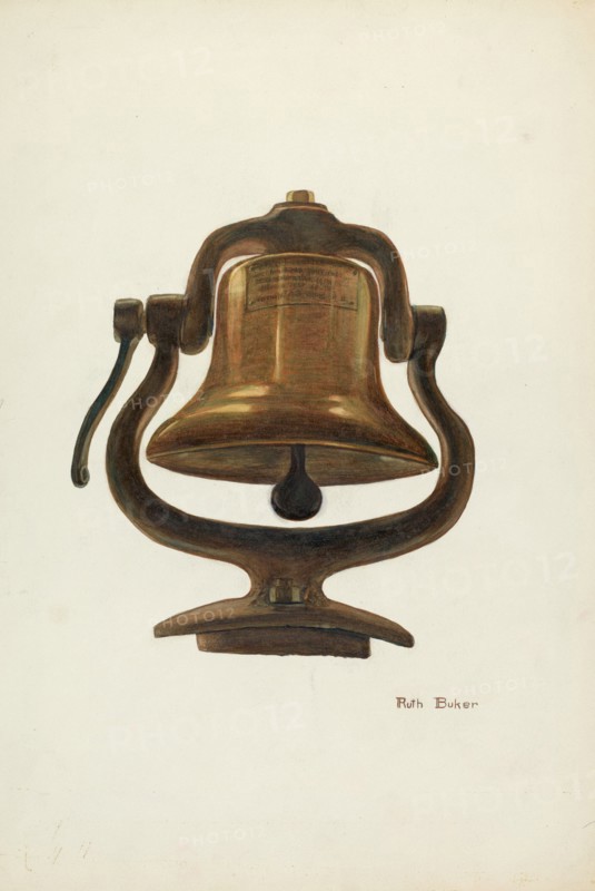 Locomotive Bell, c. 1937. Creator: Ruth Buker.