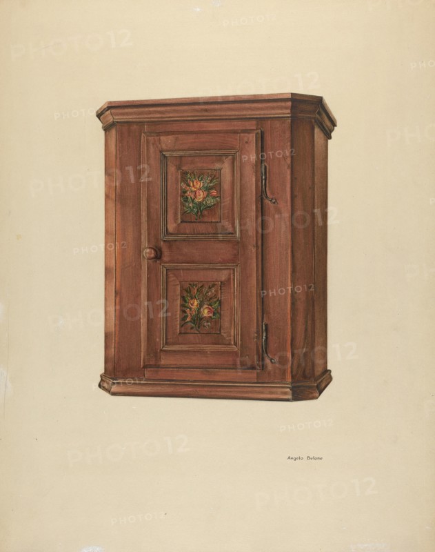 Zoar Cherry Bonnet Cabinet, c. 1938. Creator: Angelo Bulone.
