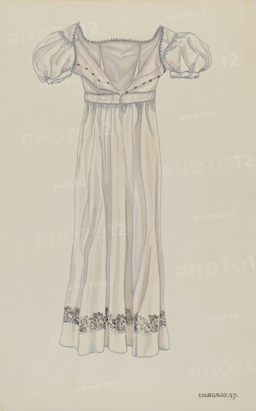 Day Dress, 1937. Creator: Irene M. Burge.