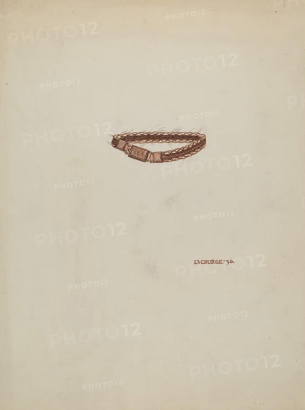 Woven Hair Bracelet, 1936. Creator: Irene M. Burge.
