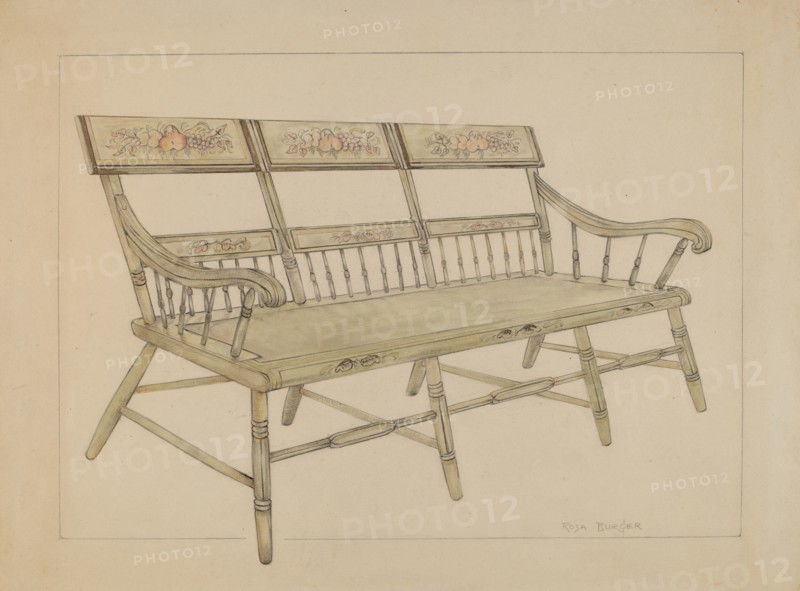 Settee, c. 1936. Creator: Rosa Burger.