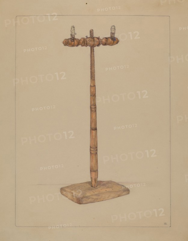 Candlestand, c. 1936. Creator: Rosa Burger.