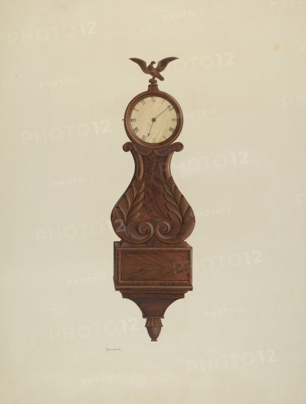 Wall Clock, c. 1938. Creator: Ernest Busenbark.
