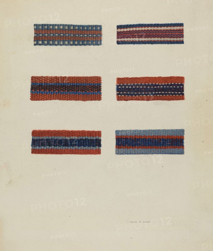 Fragments of Shaker Chair Braid, c. 1938. Creator: Orville A. Carroll.