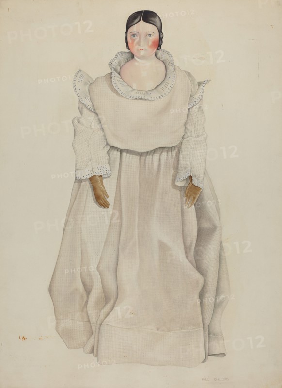 China Headed Doll, 1935/1942. Creator: William Paul Childers.