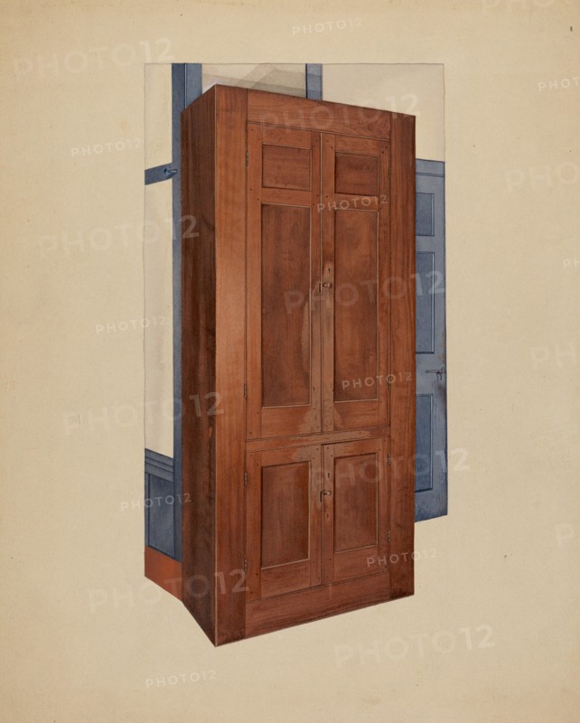 Shaker Dining Room Cupboard, c. 1937. Creator: William Paul Childers.