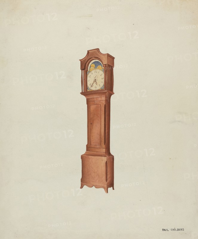 Shaker Tall Clock, c. 1937. Creator: William Paul Childers.